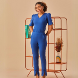 Women's Slit Trousers with Bow Tie Scrub Pant