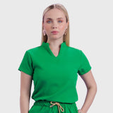 Women's High V Neck Scrub Top