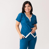 Women's M Neck Scrub Top