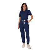 Women's Chest Pocket Collared Scrub Top