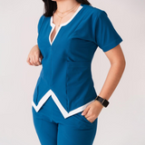 Women's M Neck Scrub Top