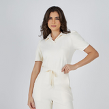 Women's Chest Pocket Collared Scrub Top
