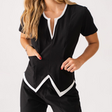 Women's M Neck Scrub Top