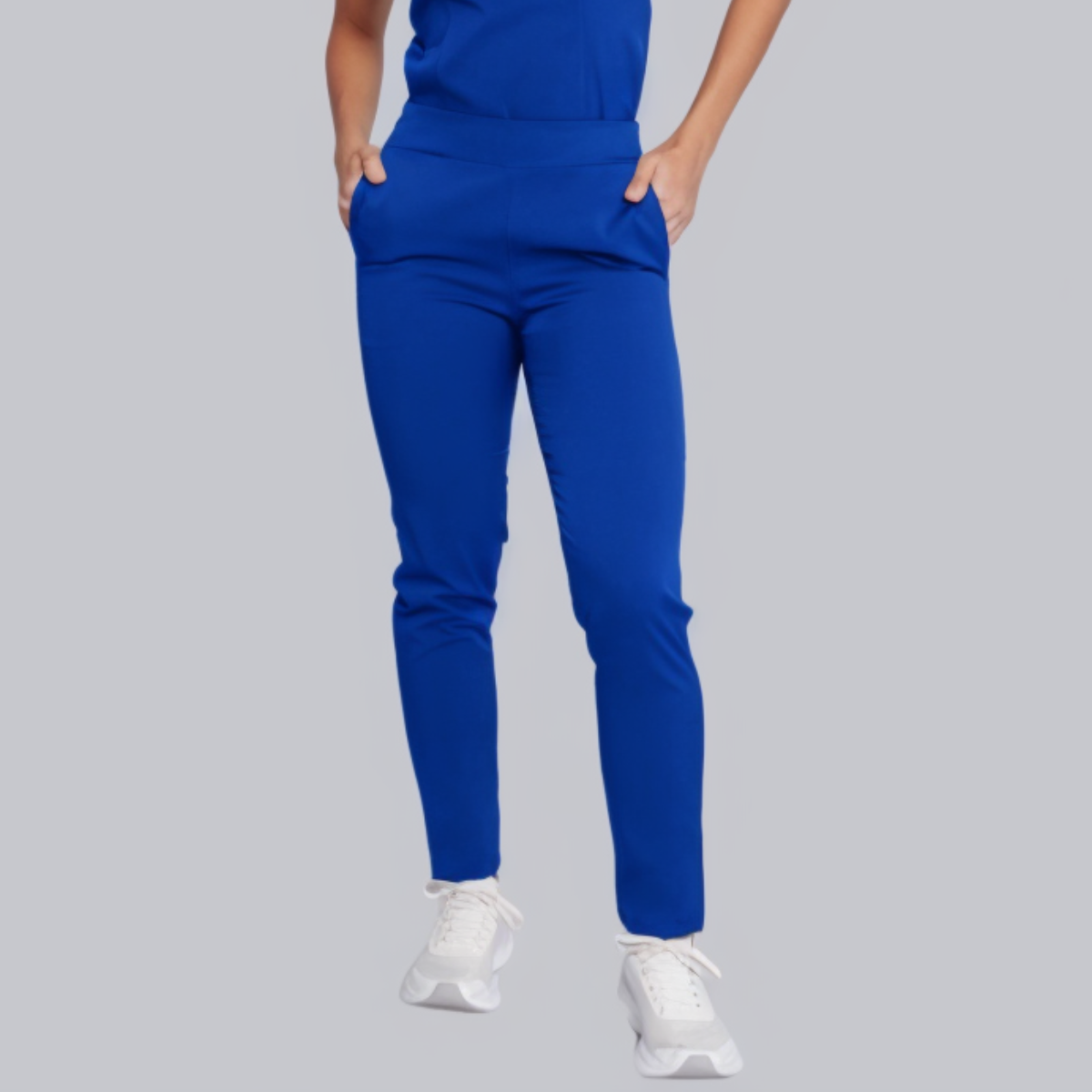Women's Slim Fit Straight Leg Bow Pockets Scrub Pant