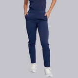 Women's Slim Fit Straight Leg Bow Pockets Scrub Pant