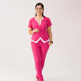 Women's M Neck Scrub Top