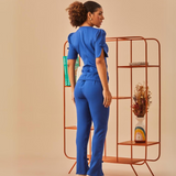 Women's Slit Trousers with Bow Tie Scrub Pant