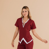 Women's M Neck Scrub Top