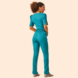 Women's Slit Trousers with Bow Tie Scrub Pant