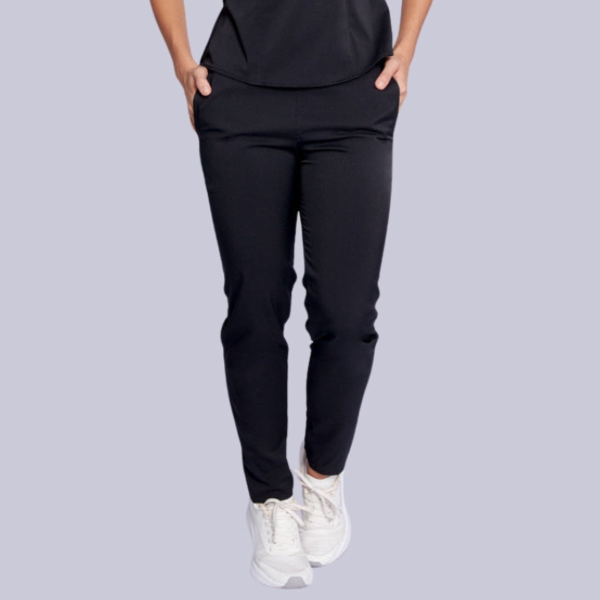 Women's Slim Fit Straight Leg Bow Pockets Scrub Pant