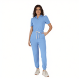 Women's Chest Pocket Collared Scrub Top
