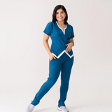 Women's M Neck Scrub Top